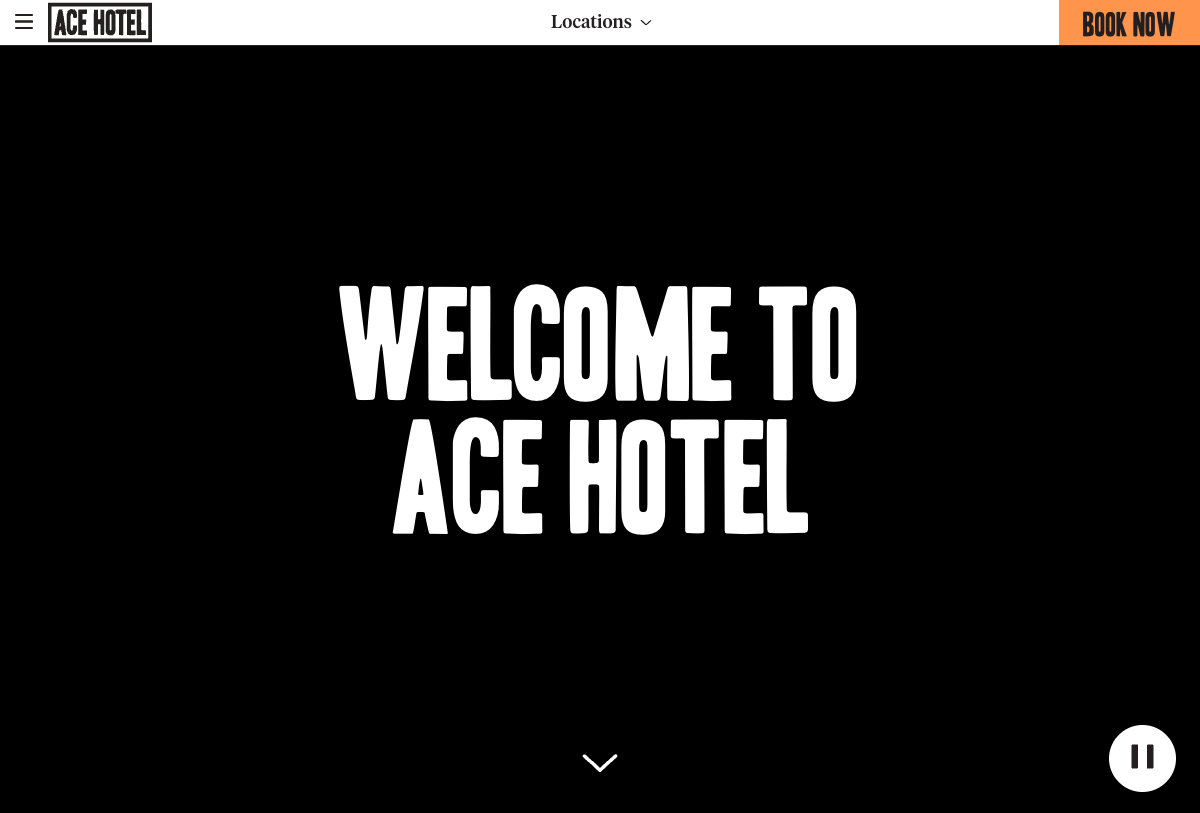 Ace Hotel homepage