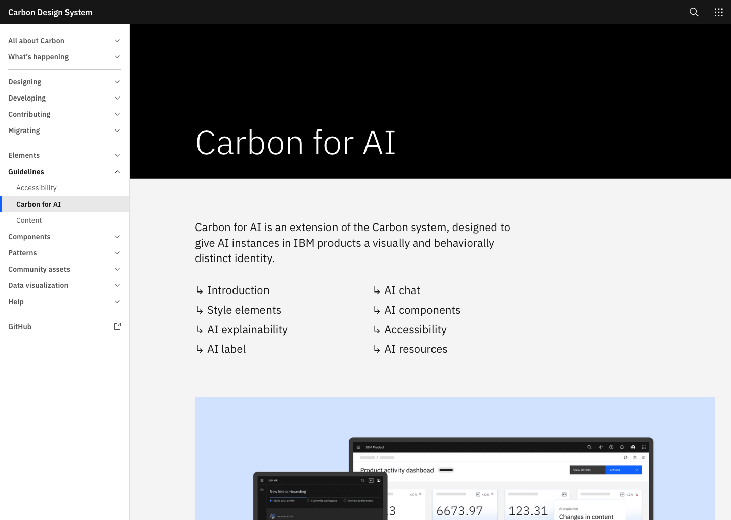 Carbon for AI screenshot