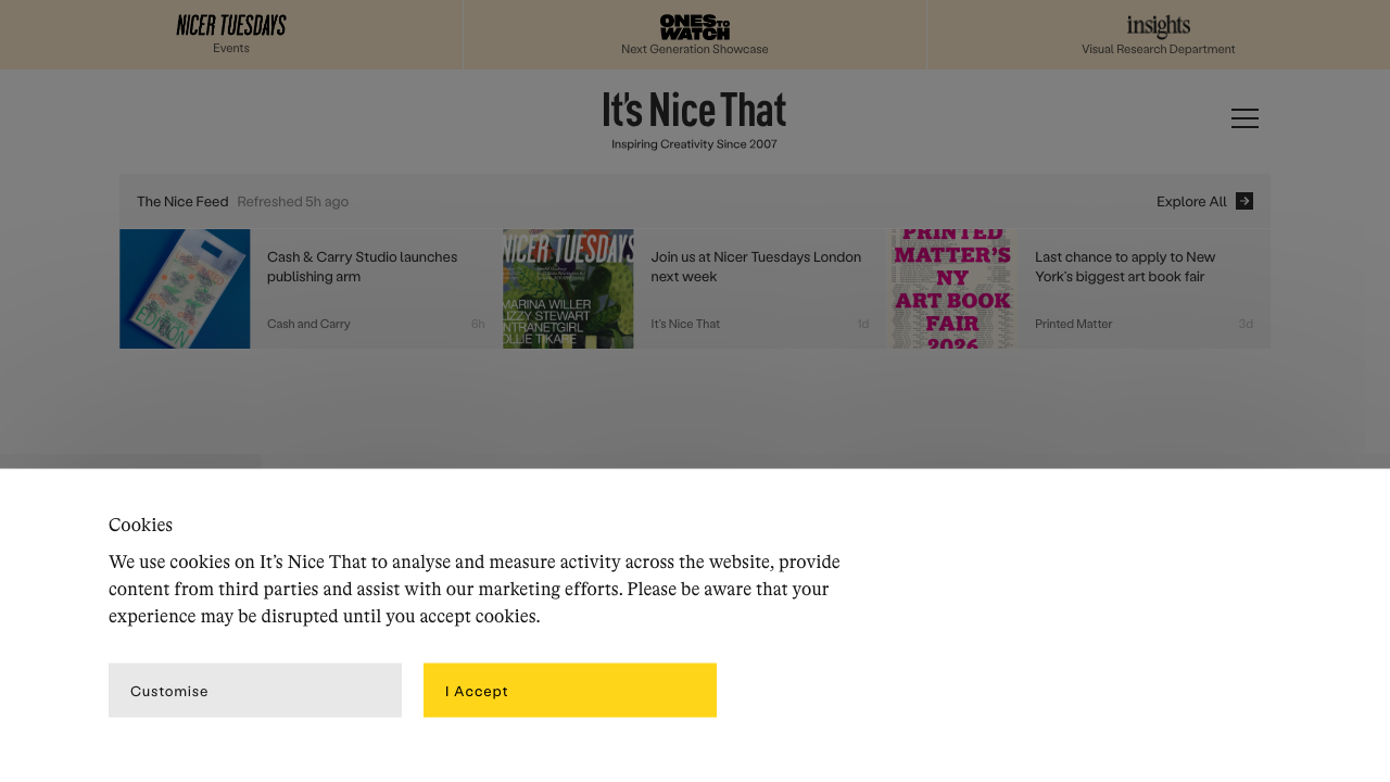 It's Nice That homepage