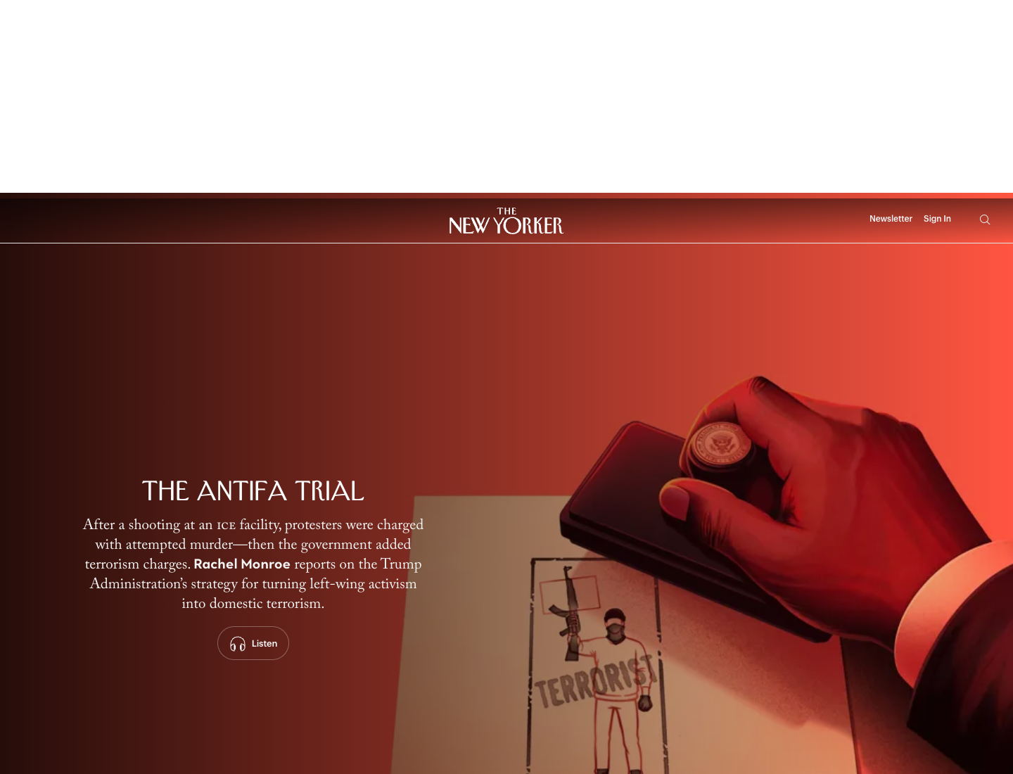 The New Yorker homepage