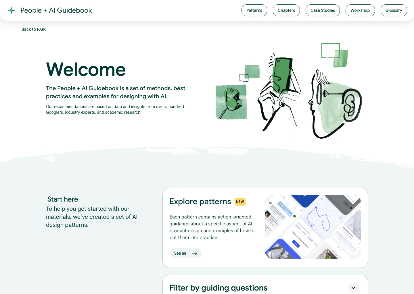 People + AI Guidebook page