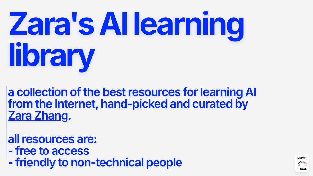 Zara Faces AI learning library hero